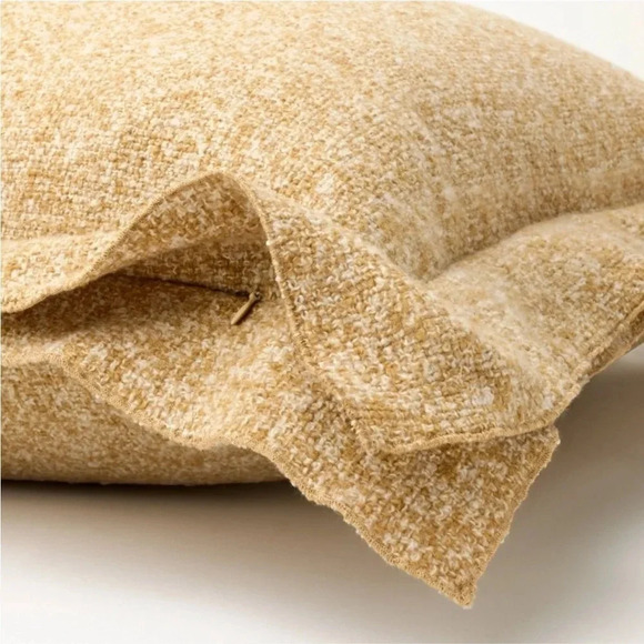 NWT Oversized Heather Square Throw Pillow Dark Tan/Cream -Threshold Stud… - Picture 4 of 7